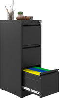 3 Drawer File Cabinet with Lock, Vertical Filing Cabinets by Unknown