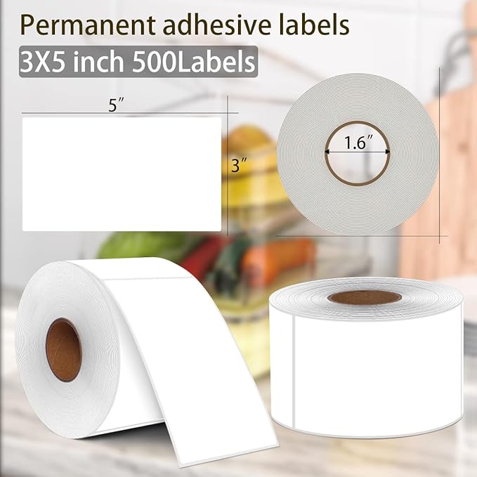 PARLAIM 3" x 5" Rectangle Adhesive Color Code Stickers, 500 per Dispenser Box - Image 2