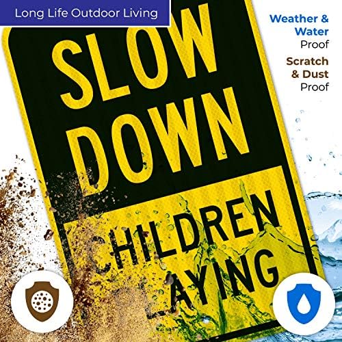 Slow Down Children Playing Sign, Traffic Sign, - Image 5