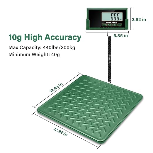 Shipping Scale, 440lbs/10g High Accuracy Digital Postal Scale, Durable Alloy - Image 2