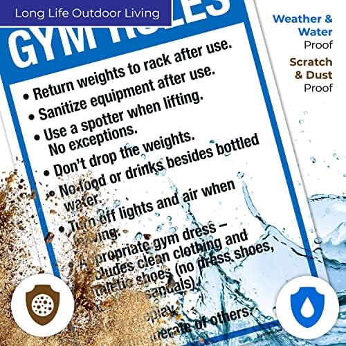 Gym Rules Return Weights to Rack After Use Sanitize Equipment After Use - Image 5