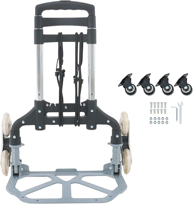 findmall Climbing Trolley Stair Climbing Cart 180 Lbs Aluminum Alloy Folding - Image 2