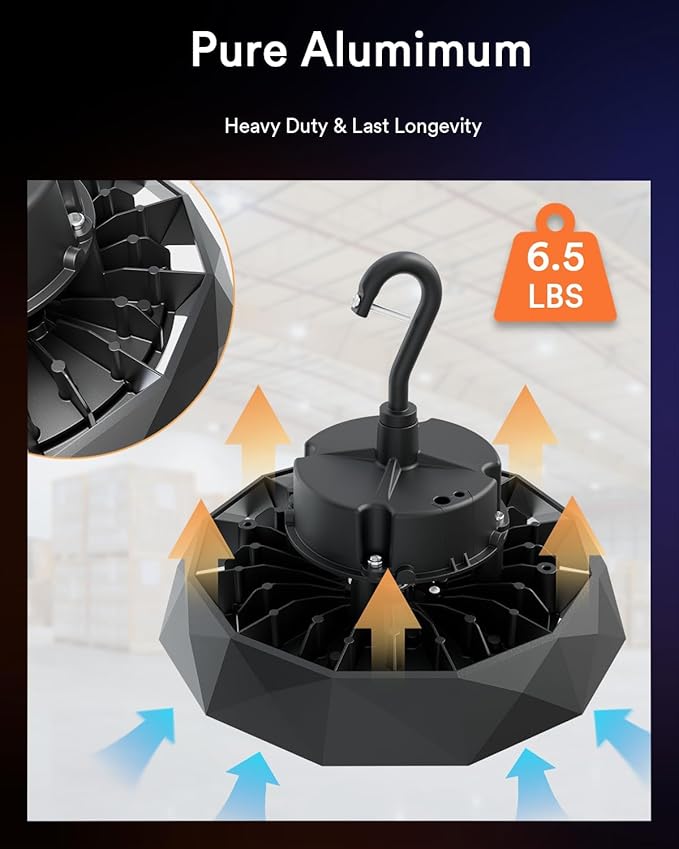 Lumary Smart UFO LED High Bay Light Motion Sensor 100W via Hub, Compatible - Image 6