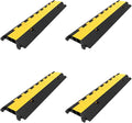 VEVOR 4 Pack Rubber Cable Protector Ramp 2 Channel Heavy Duty 66, 000LB Load by VEVOR