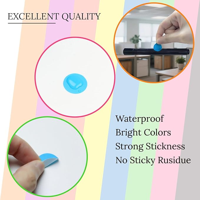 4050 PCS 9 Color 3/4" Colored Dot Stickers Round Color Coding Labels Circle - Image 4