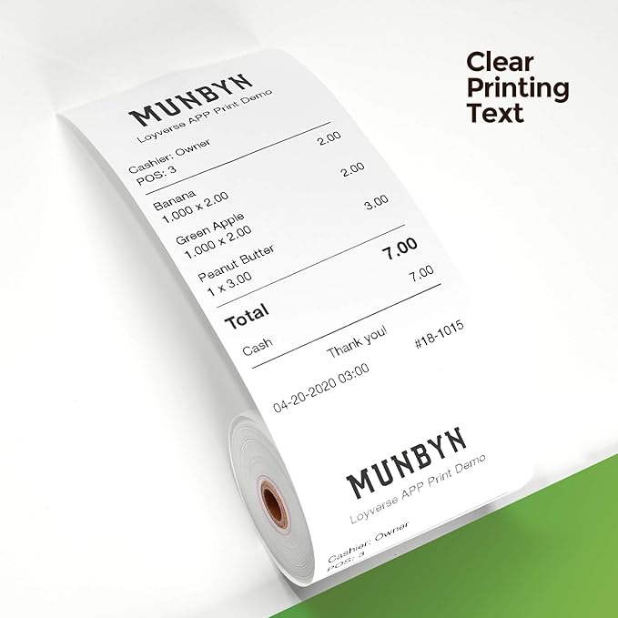MUNBYN Thermal Receipt Paper 3 1/8 x 230ft, Work - Image 7