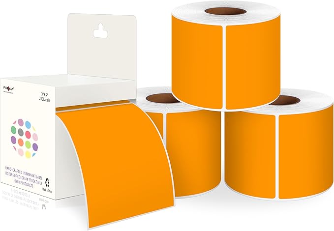 PARLAIM 3 X 5 Inch 1000Per/4Rolls Rectangle Inventory Color Coding Labels by PARLAIM