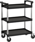 Black Utility/Bussing Cart by Krollen+Industrial