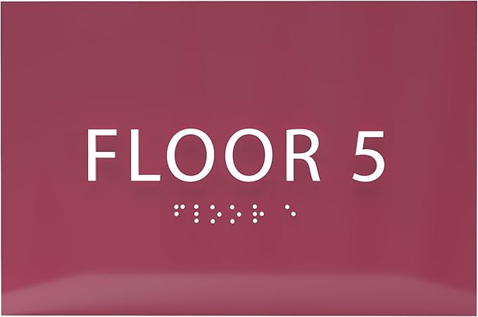 6" X4" Floor 5 Sign by ADACentralSigns