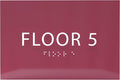 6" X4" Floor 5 Sign by ADACentralSigns