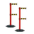 Montour Line MSR630D Set of 2 Retractable Belt Barrier Stanchion, Heavy-Duty by Montour+Line