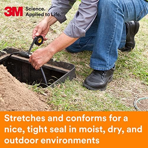 3M Scotch Super 33+ Electrical Tape, 3/4 in x 52 ft, 1 Roll, Black - Image 3