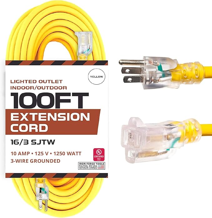 Iron Forge Cable Weatherproof 100 Ft Outdoor Extension Cord by IronForgeCable