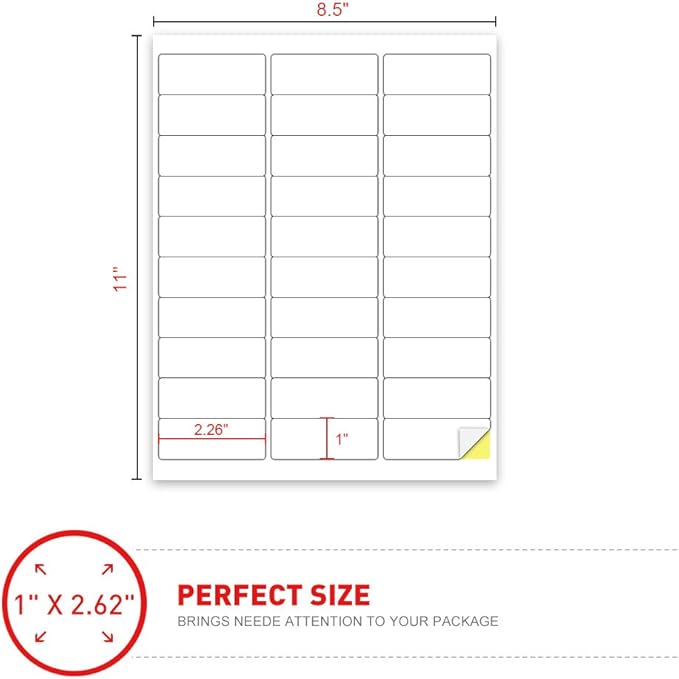 Address Labels 1" x 2-5/8" Sticker Paper - Image 7