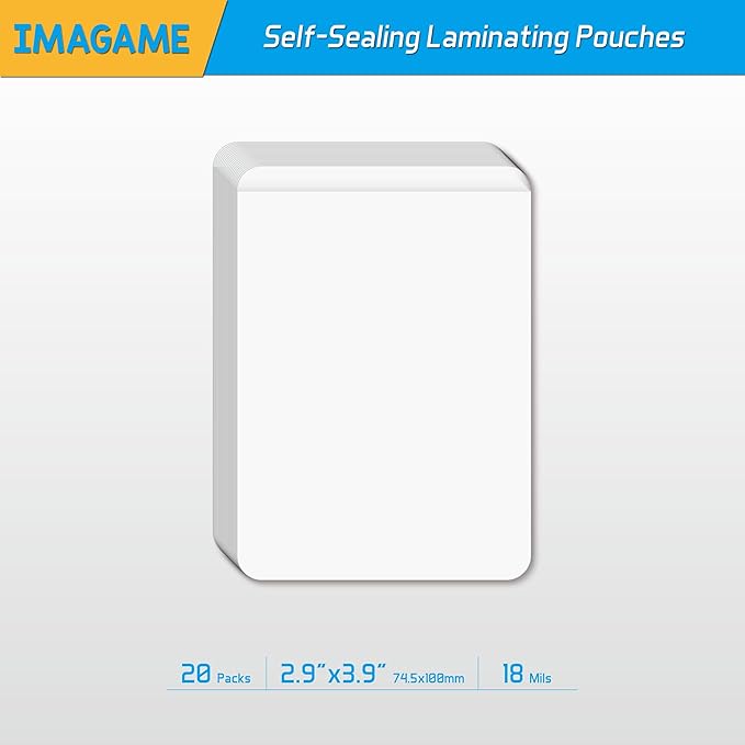 Self-Sealing Laminating Pouches, 2.9" x 3.9" - Image 2