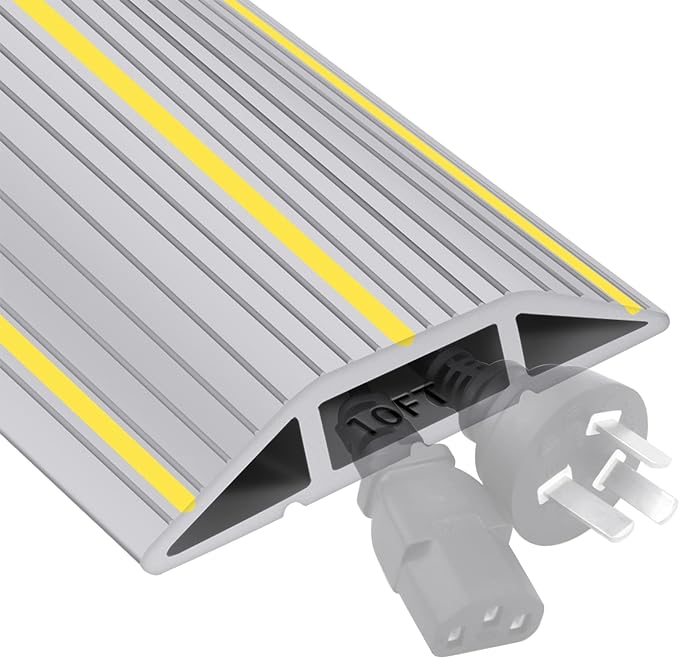 10Ft Cord Cover Heavy Duty Cable Protector 3 Channels Contains Cords Cables and by MYFAMIREA