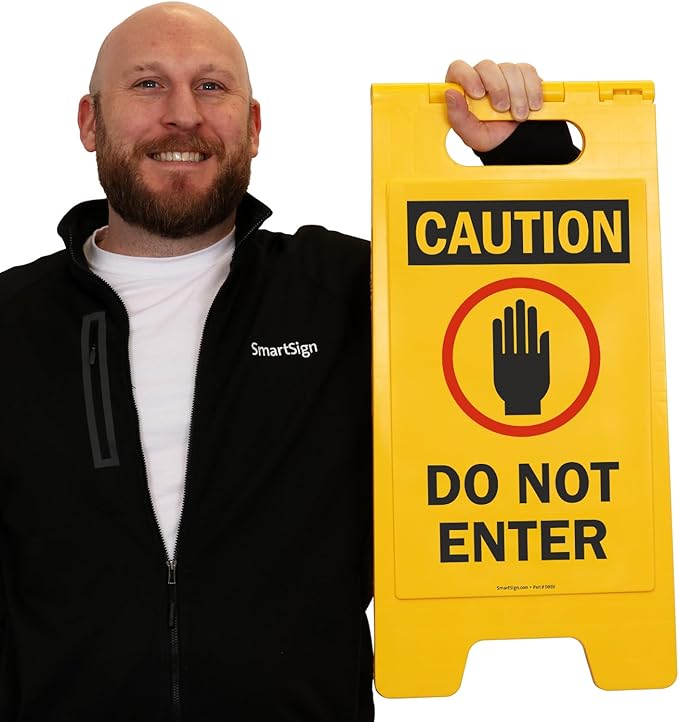 SmartSign Folding Floor Sign, Legend "Do Not Enter" - Image 3