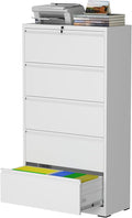 5 Drawer Lateral File Cabinet by Unknown