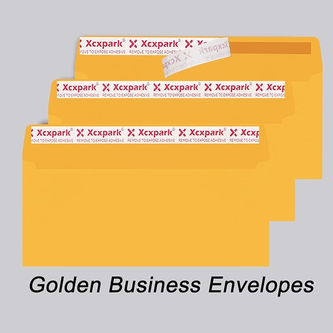 120 PCS #10 Golden Self Seal Kraft 4-1/8 x 9-1/2 inches Security Envelopes - Image 5