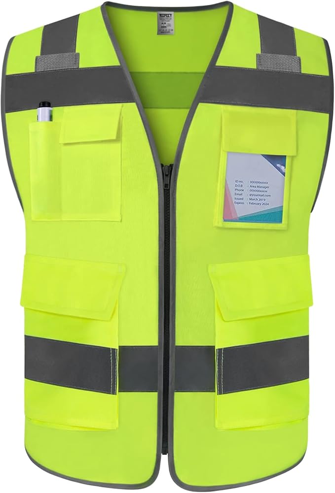 TCCFCCT Reflective Vest 5 Pockets Safety Vest by TCCFCCTPROFESSIONALSAFETYSOLUTIONS