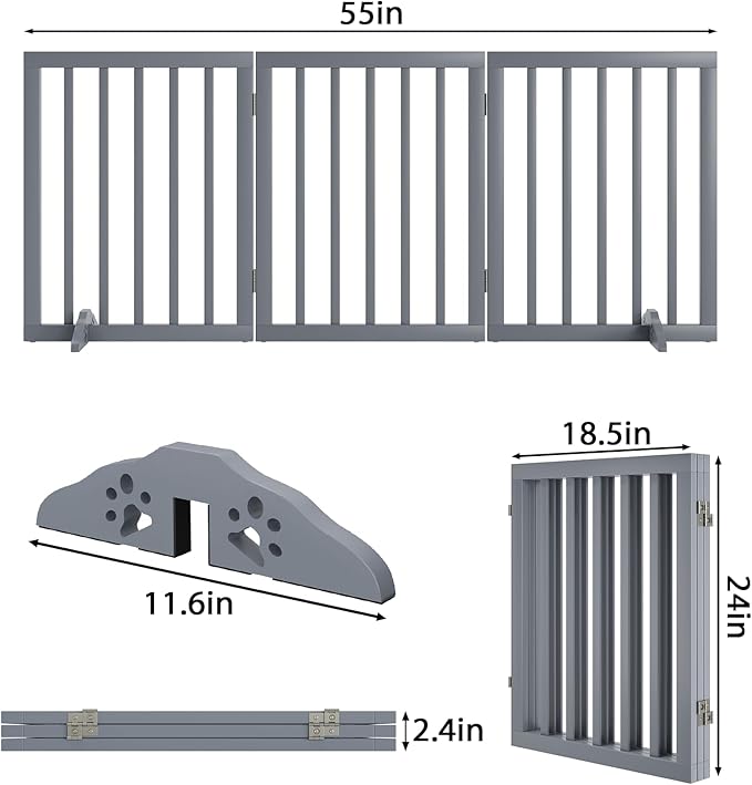 Freestanding Wooden Dog Gate - Image 5