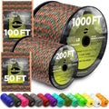 Paracord Rope 550 lb 4mm – Parachute Cord – Utility Camping Rope by TECEUM