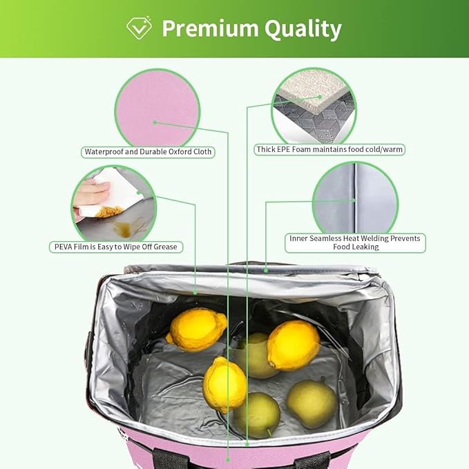 Iknoe Large Cooler Bag Collapsible 24 Can Insulated Bags Leakproof Lunch Cooler - Image 4