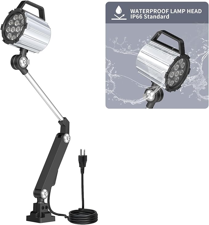 Articulating Led Work Light, 18W Machine Lights, 1800 Lumens Flexible Wood - Image 3