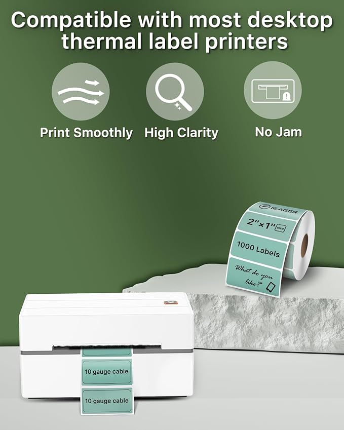 iEager 2x1 Inch Thermal Labels, Durable Shipping Label Printer Sticker - Image 5