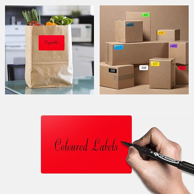Rectangle Labels Sticker 3×5 Inch Vinyl Floor Stickers Color Coding Name Tags - Image 2