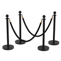 4Pcs Stanchions and Velvet Ropes, Crowd Control Barriers by Unknown