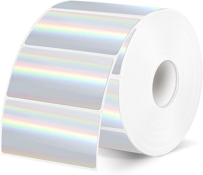 2x1 Inch Holographic Thermal Labels, Waterproof Self-Adhesive Shipping Label by STARLIBOO