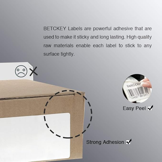BETCKEY - 4" x 4" Shipping & Large Square Labels Compatible - Image 4