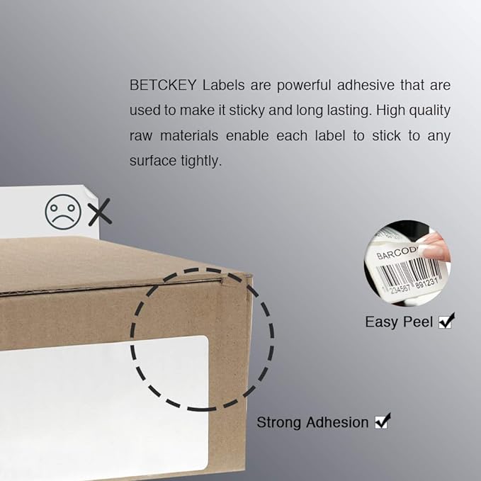 BETCKEY - 4" x 4" Shipping & Large Square Labels Compatible - Image 4