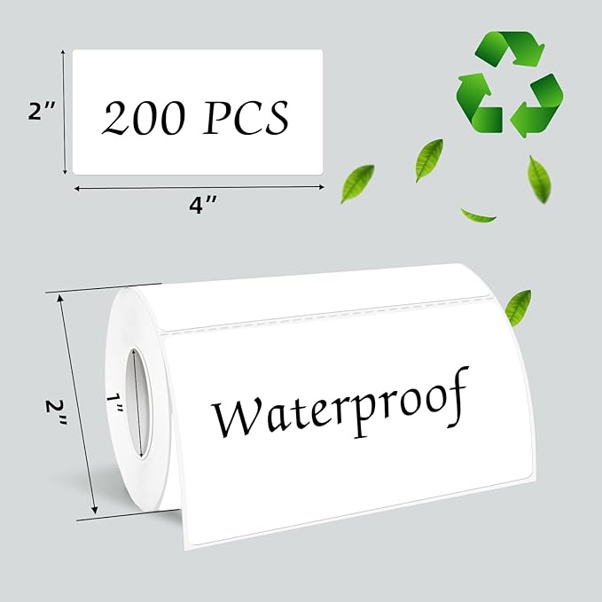 White Thermal Labels 2x4 Inch, Direct Thermal Stickers Label, Self-Adhesive - Image 2