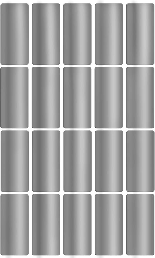 Royal Green Metallic Adhesive Rectangles 40mm x 19mm Silver Color Coding Labels by RoyalGreen