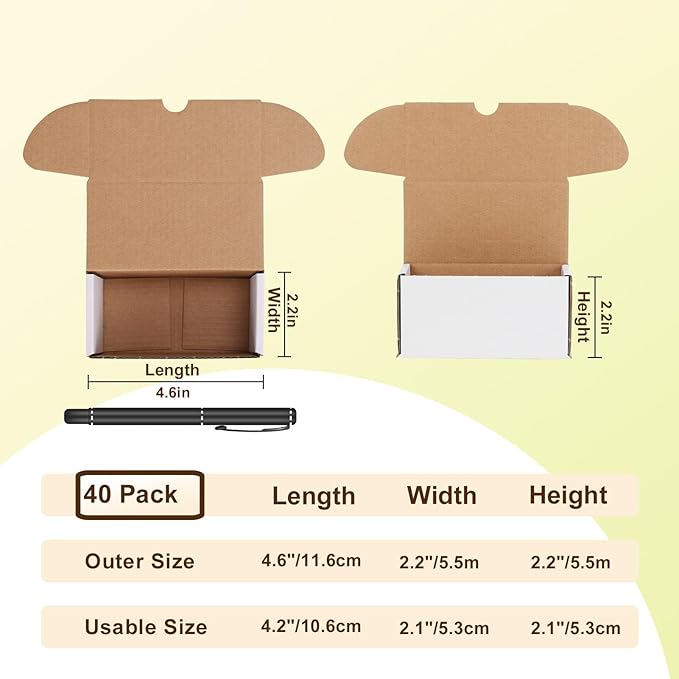 WIFTREY 40 Pack 4.6x2.2x2.2 Small Shipping Boxes - Image 2