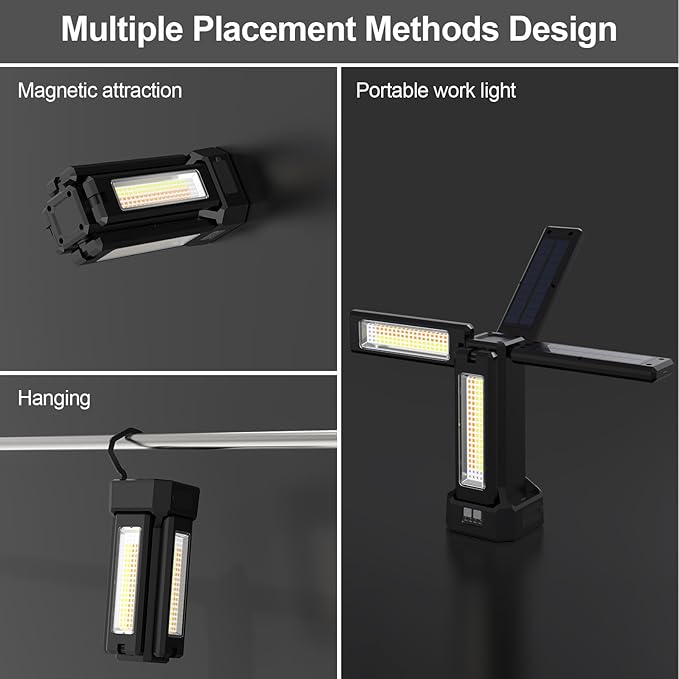 13200mAh Rechargeable Solar Work Light - Image 6