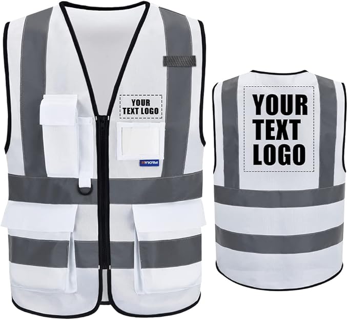 A-SAFETY XSmall White High Visibility Safety Vest - Image 7