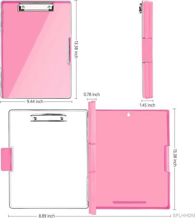 Clipboard with Storage, Heavy Duty Clip Boards 8.5x11 with 2 Storage Case - Image 2