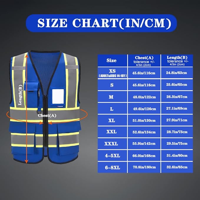 AYKRM 11 color High Vis Reflective Safety Vest - Image 3