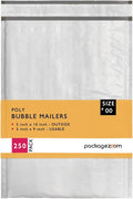 5x10 inches Poly Bubble Mailer Self Seal Bubble Shipping Envelopes 2.5 Mil 250 by packagezoom