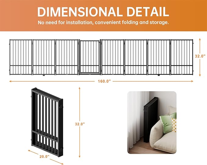 Full Metal Freestanding Dog Gate - Image 5