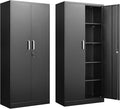 Metal Storage Cabinet with Adjustable Shelves, Garage Cabinet with 2 Lockable by Approgreent