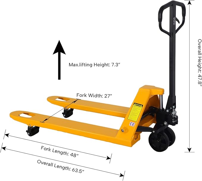 APOLLOLIFT Pallet Jack, 5500-Lbs Capacity Pallet Truck Standard Duty Manual - Image 2