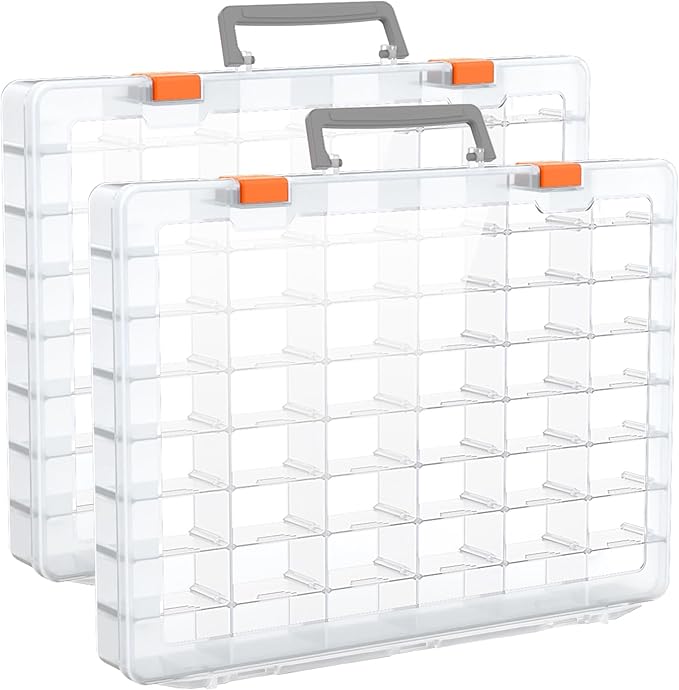 Bluedale 2 Pack 48 Grids Large Plastic Organizer Box by Bluedale