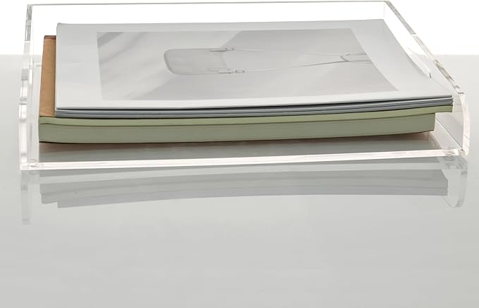 Clear Acrylic Paper Trays, Desk File Organizer, A4 Paper Holder, Low-Profile - Image 3