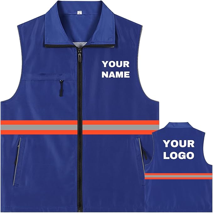 YOWESHOP Lightweight Zip-Up Safety Vest by YOWESHOP