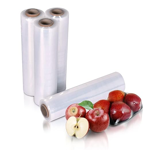APQ 4 Rolls of Blown Hand Stretch Film 12" x 1500'. Clear Hand Stretch Wrap by APQSupply%C2%AE