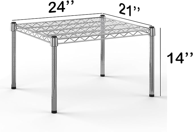 21''W x 24''L x 14''H Chrome Plated Wire Dunnage Rack | Off The Floor Storage - Image 3